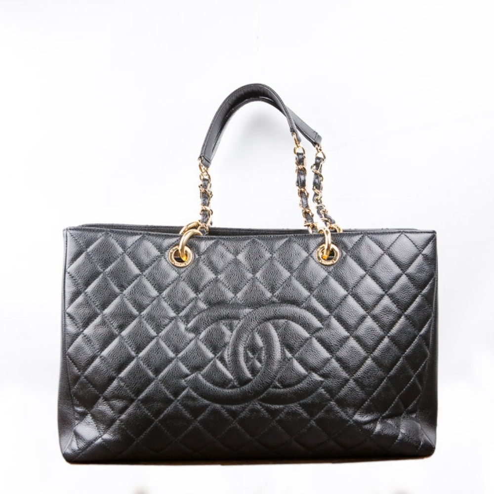 Black Chanel Quilted Tote Bag